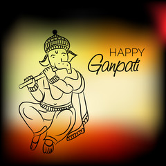 Ganesha chaturthi festival greeting card