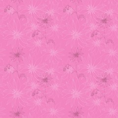 Seamless vector pattern with Jerusalem artichokes on pink background. Print for fabric, ceramic tiles, web design. Bandana print or lovely tablecloth.