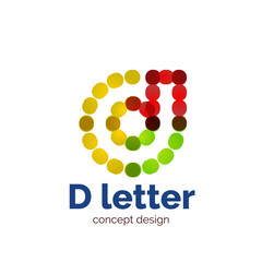 Vector letter concept logo template, abstract business icon