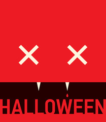 Obraz premium Minimalistic picture vampire for Halloween holiday, vector design