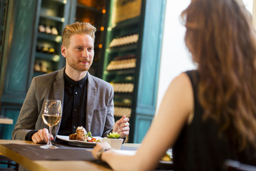 Young couple having diner