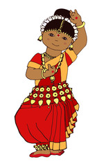 Cute dancing Indian girl