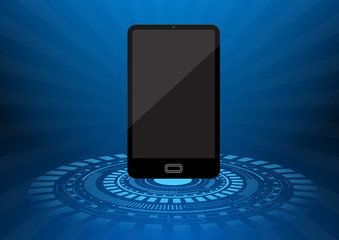 Smart phone with abstract background