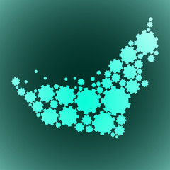 Abstract map Arab Emirates