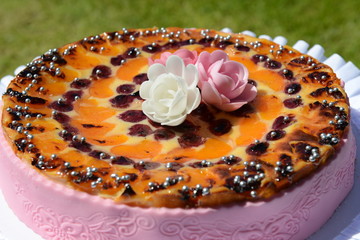 Obrazy na Plexi  Owocowy tort weselny