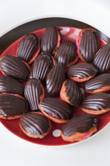 Madeleines coque en chocolat