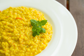 Veganes Kürbis Risotto