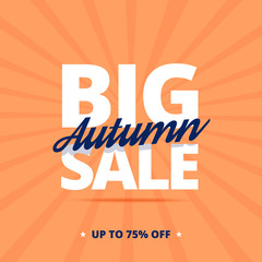 Big autumn sale poster