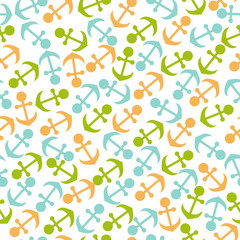Vector seamless pattern on the marine theme.