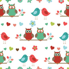 Vector seamless pattern on the theme of nature.