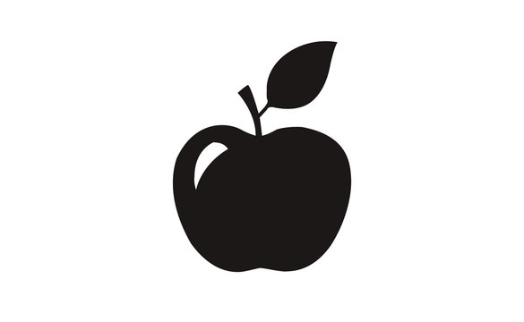 Vector apple icon on white background