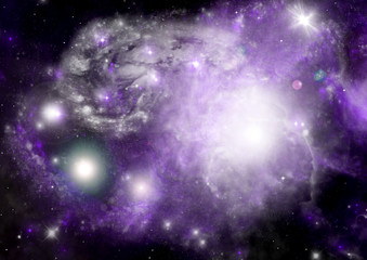 galaxy in a free space