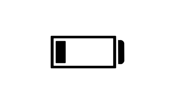 Vector battery symbol icon on white background