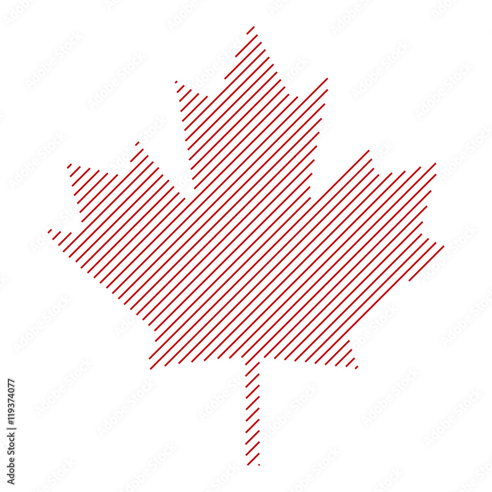 Wall mural abstract maple leaf