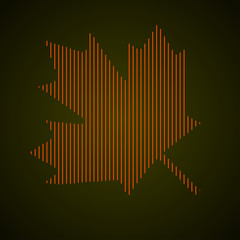 Abstract maple leaf