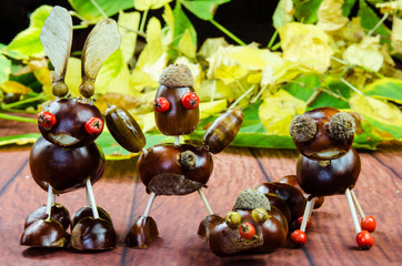 autumn chestnut friends decoration