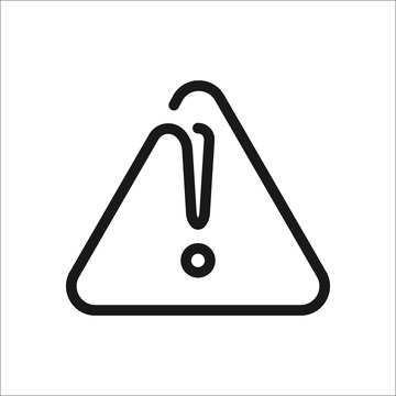 recommend clip art: Alert danger warning sign one line icon on background