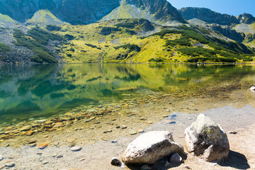 Summer view on five polish lakes valley in Tatra / Tatry mountains, Poland © lukaszimilena