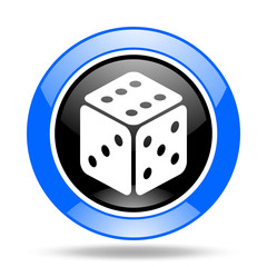 game blue and black web glossy round icon
