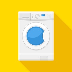 Washing machine icon. Equipment housework laundry wash clothes. Washer