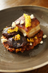 plated bbq pork selection