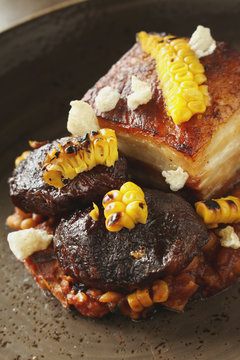 plated bbq pork selection