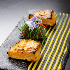 Gourmet baked curried Indian fish tikka © neillangan