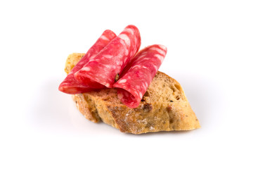Salami on ciabatta