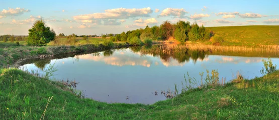 Foto auf Acrylglas See / Teich lake panorama