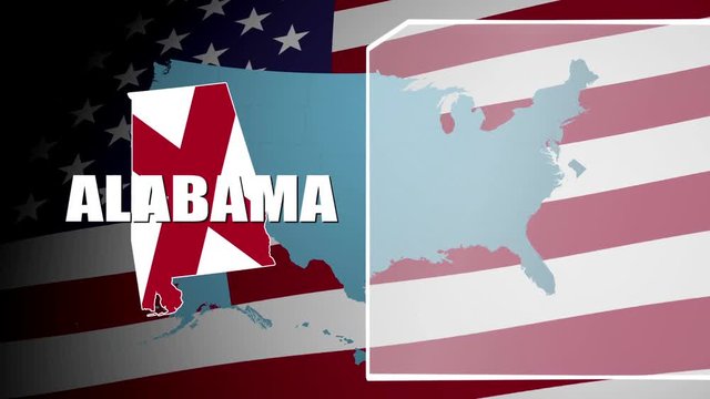 Alabama Countered Flag and Information Panel