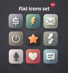 Universal flat icons for web