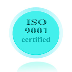 ISO9001 certified icon or symbol  image concept design for business and use in company system.