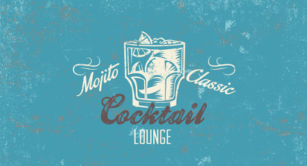 Cocktail bar retro sign