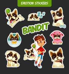 Emotion stickers. Bandit's life