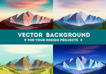 Vector landscape background