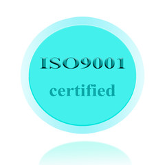 ISO9001 certified icon or symbol  image concept design for business and use in company system.