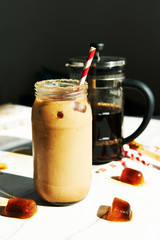 iced coffee with milk