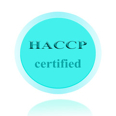 HACCP certified icon or symbol  image concept design for business and use in company system.