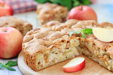Apple pie and fresh fruit