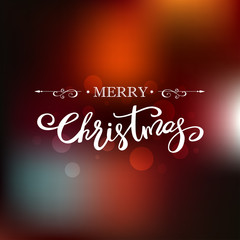 Merry Christmas greeting card. Holiday lettering design