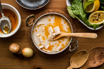 Turkish Traditional Tripe Soup / iskembe corbasi.