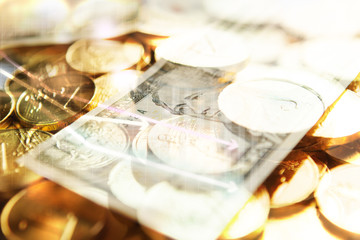 Falling graph, Banking  and finance concept