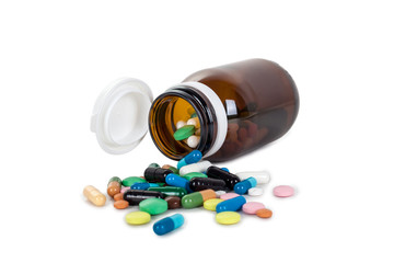 Collection of colorful pills
