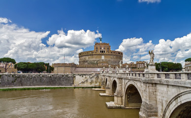 bridge of Sant'angelo in Rome