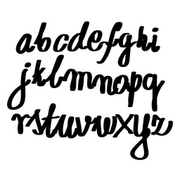 Hand written alphabet vector