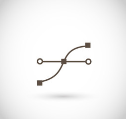 Vector icon - bezier curve