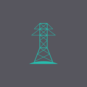 Electric Tower Line Icon