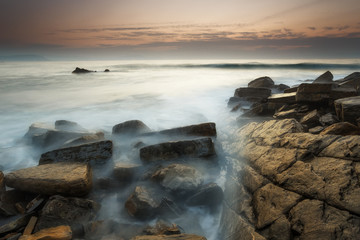 Sunset at Barrika beach