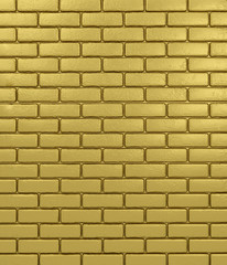 Gold brick wall texture or background