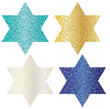 glitter Jewish stars